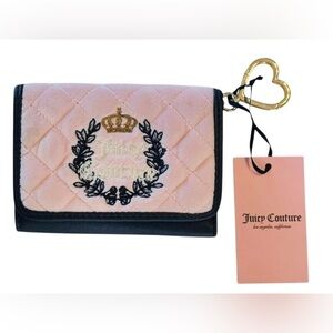 Juicy Couture Royal Couture Double Sided Trifold Wallet….Color: Pink Clay